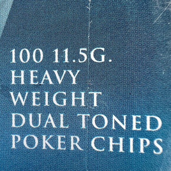 Poker Chip Set 11.5g Las Vegas Style Stackable Tray 100 Heavyweight Dual-Toned - Picture 5 of 15